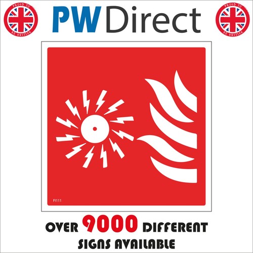 Sign fire alarm - sign, bell