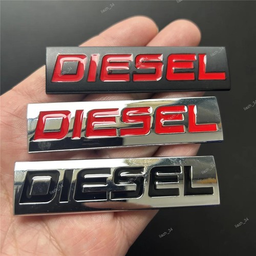 Metal diesel logo sticker - 3d,