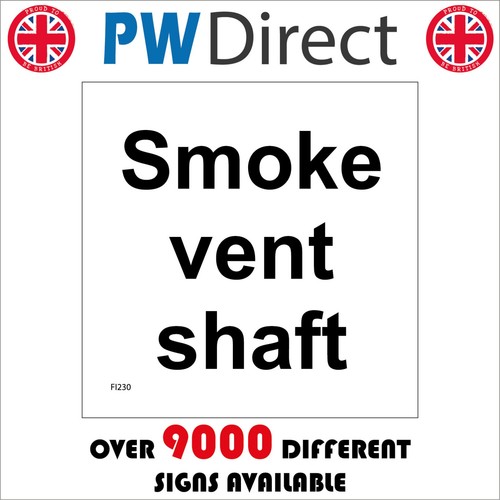Sign smoke vent shaft - sign, do