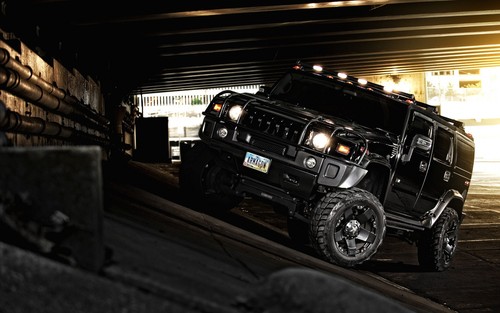 Vehicle car hummer black - car,