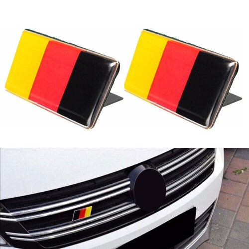 Aluminum german flag badge - aluminum,