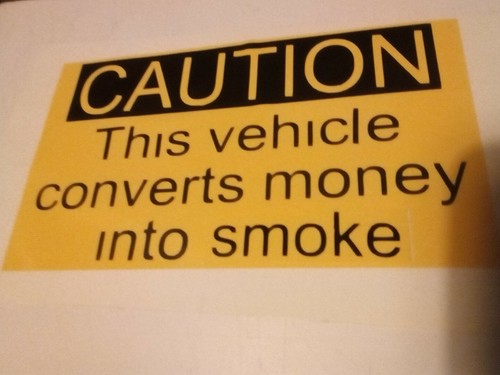 Caution vehicle converts money - caution,
