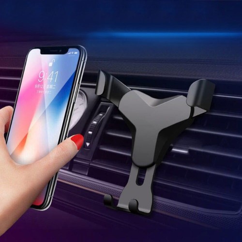 Black gravity car phone holder - black,