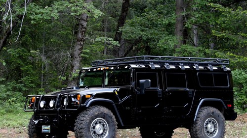 Hummer car vehicle black